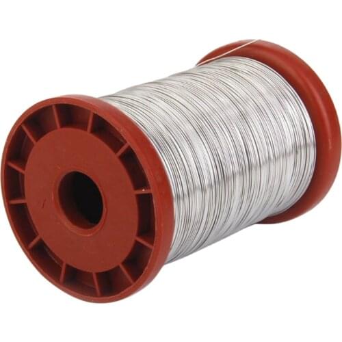 0.5mm/0.02 inch 500G 201 Stainless Steel Hive Frame Wax Foundation Wire Bee Keeping Tool, 1 Roll, Durable