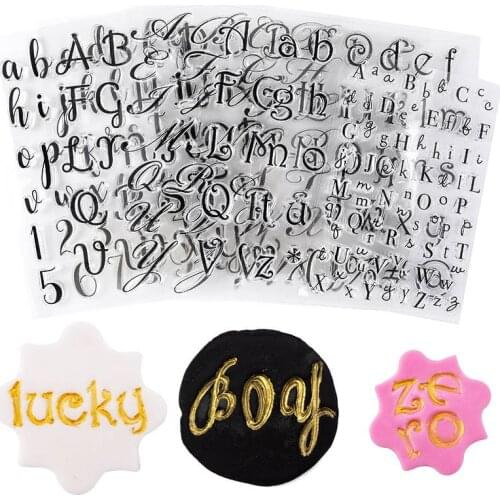 1Pcs Alphabet Digital Clear Seal Transparent Silicone DIY Scrapbookin Photo Album Decor Alphabet Letters Pattern Card Making