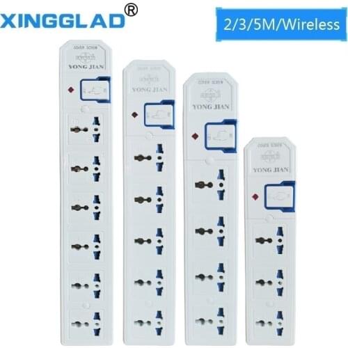 Multiple 250v 2500W AC Universal Electrical Outlets Conversion Jack US EU UK AU CN Plug Socket Power Strip with Switch