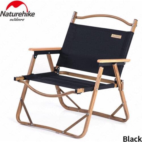 Naturehike New Folding Camping Chair Wood Grain 600D Nylon Fishing Chair Outdoor Travel Leisure Office Commonly Used