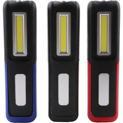 USB Rechargeable COB LED Flashlight Torch Work Light Stand Lanterna Magnetic Hook Built-in Battery Flashlights for Camping Tent