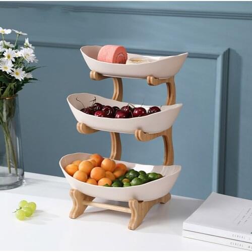 Three-layer European Fruit Tray Holiday Party Plate Dessert Candy Dish Cake Stand Self-help Display Home Table Decoration Trays