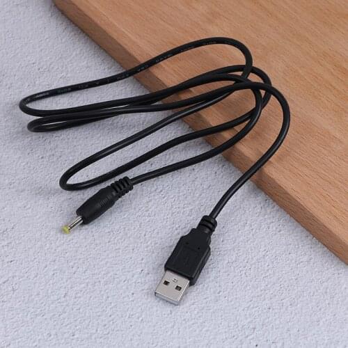 Universal 1.2m Pure Copper Black 1A 5V USB To DC 4.0x1.7mm Power Charger Cable Pure Copper Black For Sony PSP 4.0 Interface