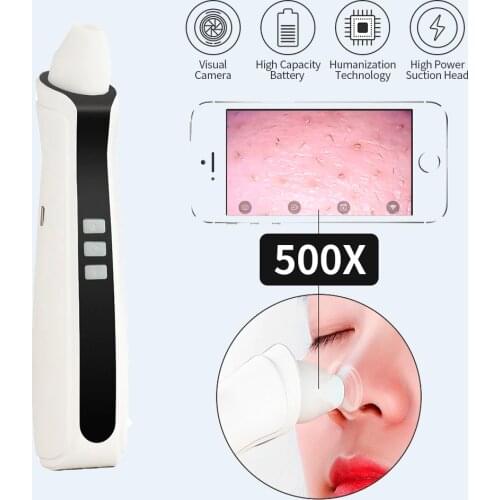 Wifi Camera Connection Blackhead Remover Vacuum Negative Pressure Acne Comedone Extractor USB Rechargeable Dead Skin Pore Clean