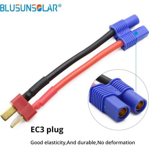 100pcs/ lot EC3 with T male plug,14AWG 60mm cable length