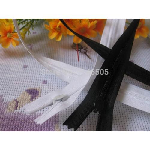 15pcs/lot 50cm Nylon Invisible zipper type3 duvet cover for sewing accessories intensity dress,pillow,cushion zipper mix 2 Color