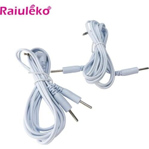 2/4 Buttons Electrode Lead Electric Shock Wires Cable Tens Lead Wire For Tens Massager Connection Cable Electrotherapy