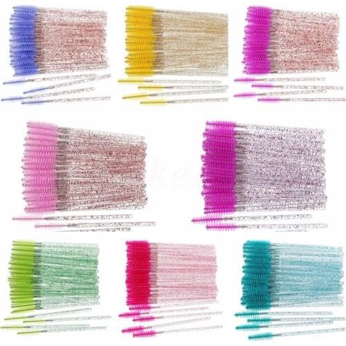 25/50pcs Beauty Eyelash Brush Makeup Eyelash Extension Brushes Mascara Wands Apllicators Spoolers Eye Lashes Cosmetic Brushes