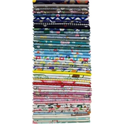 50 pcs 80cmX80cm / 40cmX40cm Cotton Fabric Printed Sewing Quilting Fabrics for Patchwork Needlework DIY tissue Handmade Material