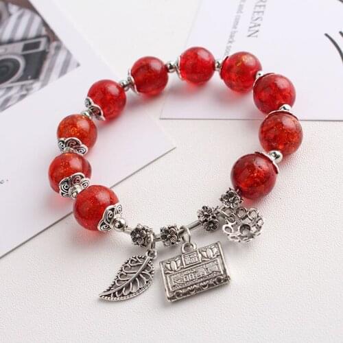 Korean version of multi-element pop flower bracelet female small fresh bracelet for women element girlfriend jewelry for women