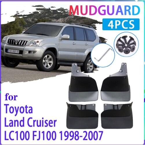 Car Mud Flaps for Toyota Land Cruiser LC100 FJ100 1998~2007 2001 2002 Mudguard Splash Guard Fender Mudflaps Auto Accessories