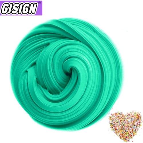 DIY Slime Lizun Fluffy Polymer Clay charms Supplies Soft Air Slime Bead Plasticine Putty Sand Kit Goo Antistress Kids Toys