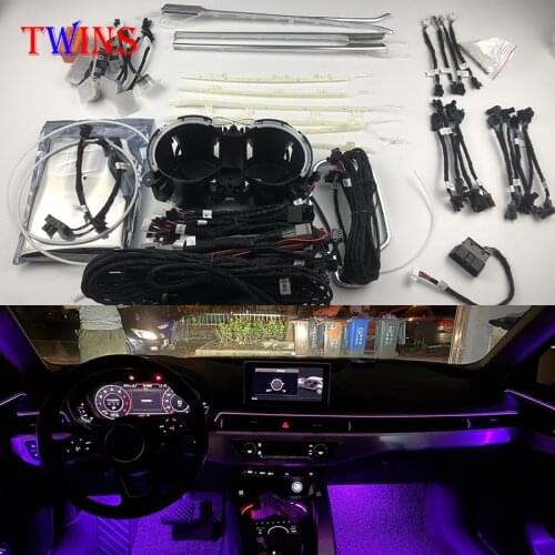 For Audi A4 A5 B9 2017-2021 32 Colors Interior Atmosphere Light LED ambient light speaker cover Co-pilot atmosphere lamp