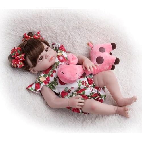 Hoomai 18"48CM Lovely Full Body Soft Silicone Toddle Doll For Childrens best playmate