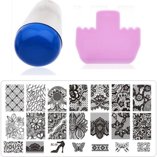 3Pcs/Set Perfect Nail Stamping Plates Nail Polish DIY Nail Art Templates and Professional Marshmallow Squishy Refill Stamping