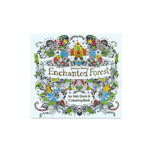 24 Pages Drawing Book Enchanted Forest English Edition Coloring Book For Childs Adult Relieve Stress Kill Time Painting