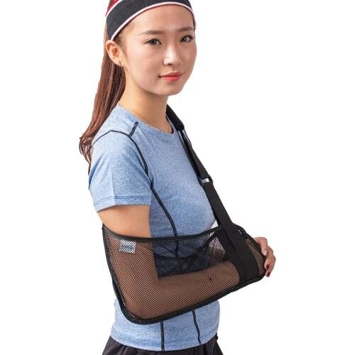 Cool Mesh Arm Sling Medical Shoulder Immobilizer Rotator Cuff Wrist Elbow Forearm Support Brace Strap Lightweight Breathable