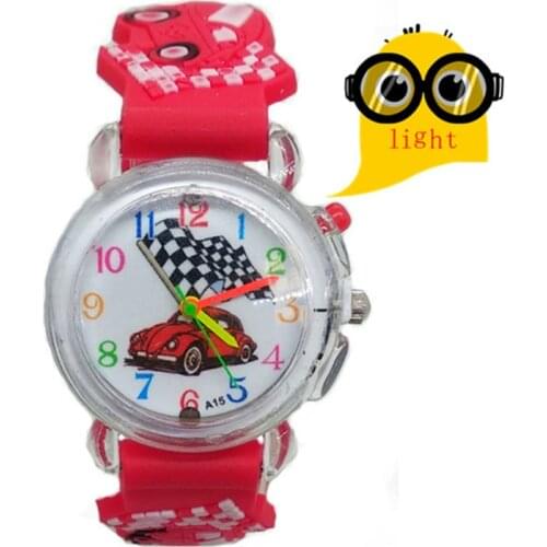 Flashing Light Source Child Boys Girls Watches Kids Electronic Colorful Glow Baby Birthday Gift Clock Children Watch 5 Flowers