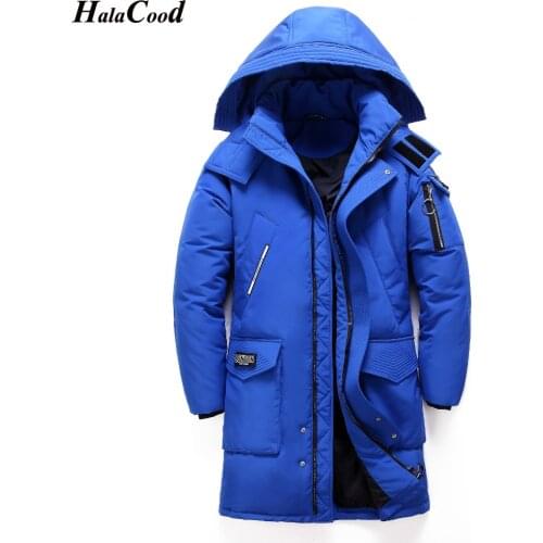 Hot Sell Brand New Male Winter Warm Down Jacket Mens White Duck Down Fashion Long Down Coats High Quality Hooded Thicken Parkas