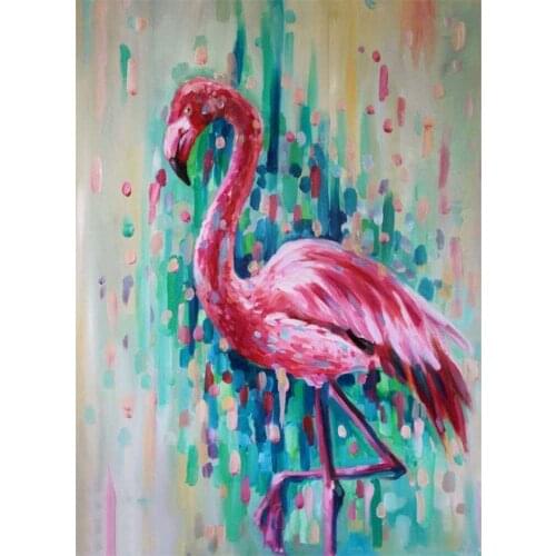 Animal Bird Flamingo DIY Cross Stitch Embroidery 11CT Kits Craft Needlework Set Cotton Thread Printed Canvas Home Sell