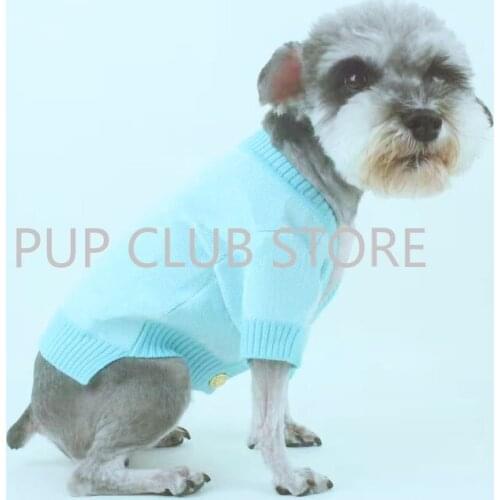 New Pet Dog Cardigan Sweater for Small Medium Dogs Fashion French Bulldog Schnauzer Clothes Autumn Winter Pet Costume PDC0128
