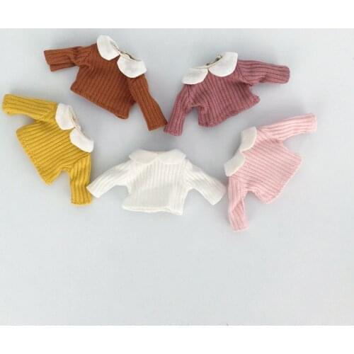 Ob11 baby dress BJD gscT Shirt PD9 long sleeve hand made shirt soft clay doll clothes coat