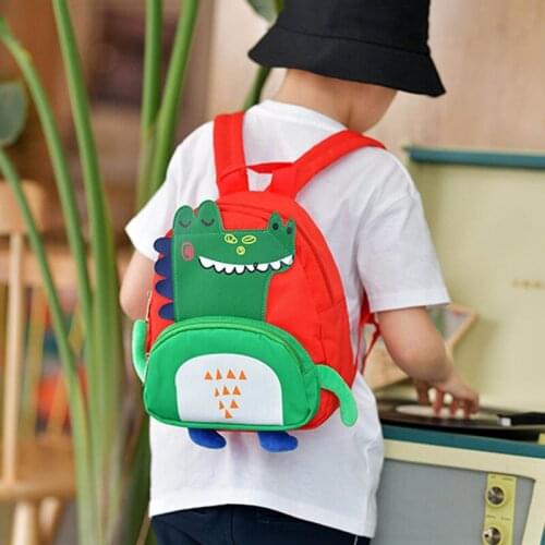 1-3 Years Old Children New Cartoon Crocodile Cute Backpack Animal Waterproof Kindergarten Students School Bags Little Kids Gifts