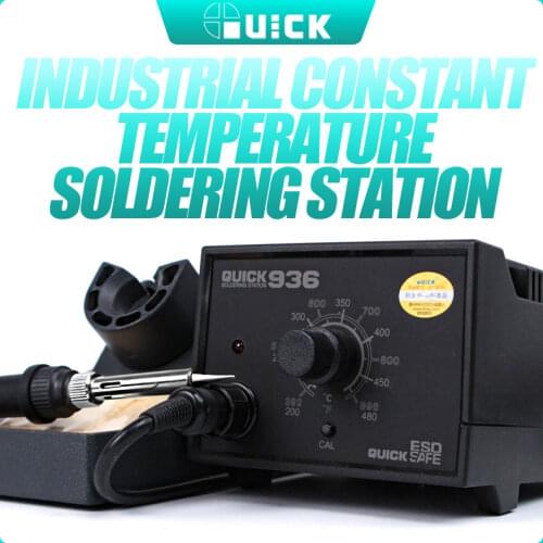 QUICK 936 Soldering Station Original Desoldering temperature rework station Pure copper solder iron tips with solder handle