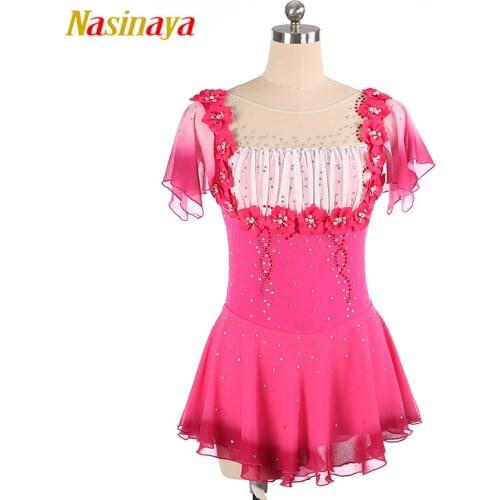Nasinaya Figure Skating Dress Customized Competition Ice Skating Skirt for Girl Women Kids Patinaje Gymnastics Performance 243