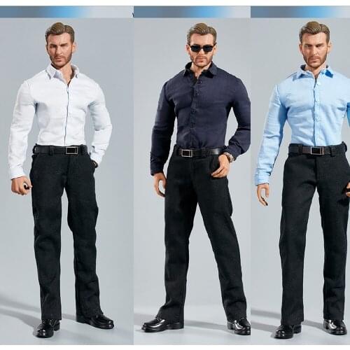 1/6 Scale Male Strong Muscle Figure Clothes Mens Business Casual Shoes Glasses Watch Model for 12 inches Action Figure
