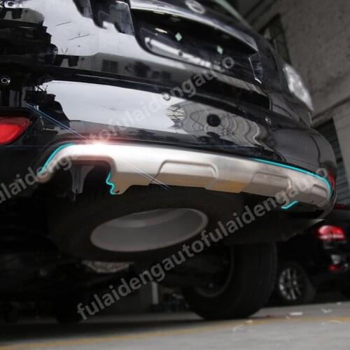 1pcs For Nissan Armada Patrol Y62 2012-2020 stainless steel Front & Rear Bumper Protector Skid Plate Guard Car Accessories