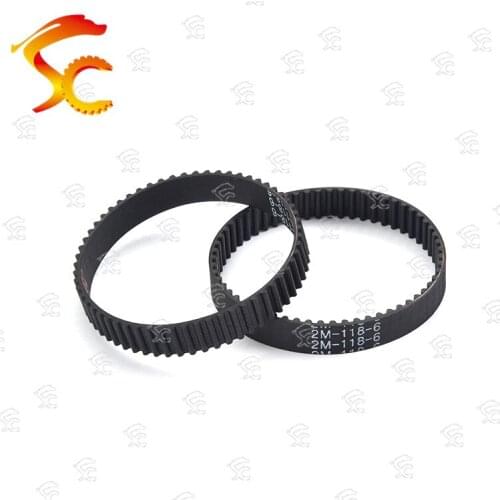 2pcs GT2 timing belt Perimeter 144 118 width 6mm 10mm Teeth 72 59 loop 2GT synchronous belt