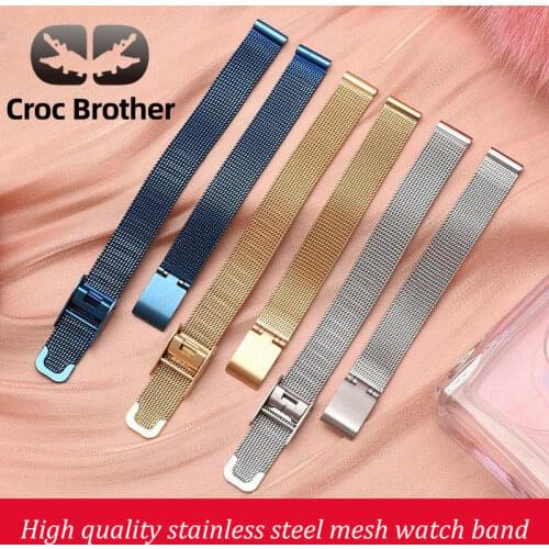 For DW Watch Steel Band Mesh Strap For Daniel Wellington Watch Band Metal Ultra-Thin Universal Stainless Steel Bracelet 8-24 MM