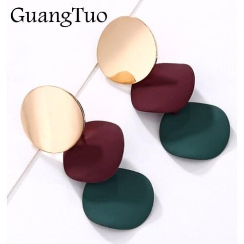 Unique Elegant Round Metal Earrings for Women New Geometric Alloy Statement Earrings Fashion Jewelry Gift 3 Colors