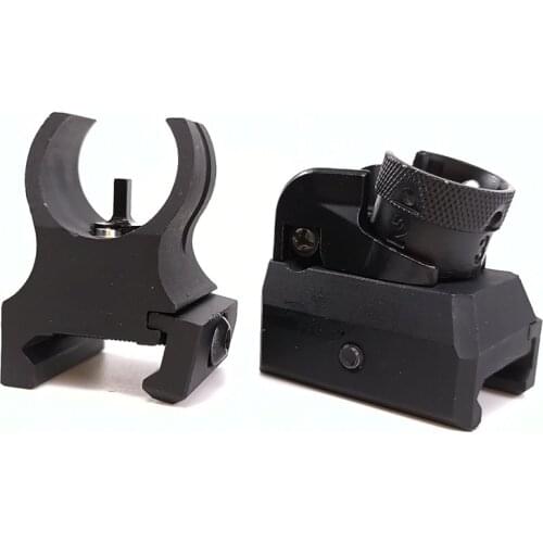 Tactical HK416 Style Picatinny Toy Dummy Metal Sights Set Front And Rear HK Diopter Paintball Shooting Hunting Airsoft Accessory