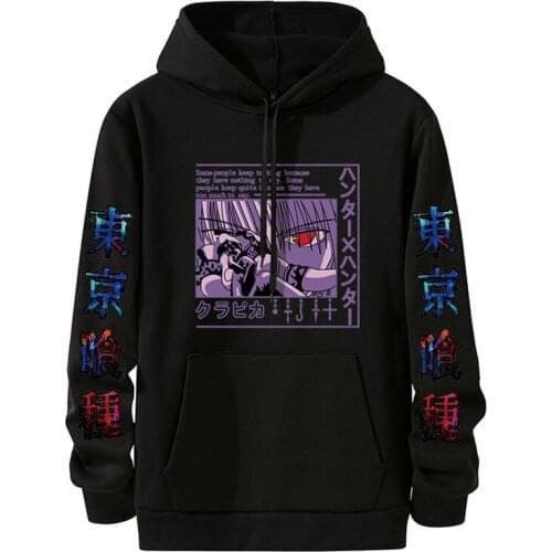 Tokyo Ghoul Hoodie Chic Harajuku Loose Punk Sweatshirt Japanese Anime Kaneki Ken Eye Manga Print Hoodie Gothic Streetwear Top
