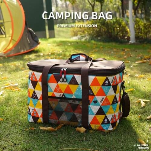 Camping travel bag 50-60 liters large capacity, multi-function adjustable shoulder strap, lightweight waterproof storage box