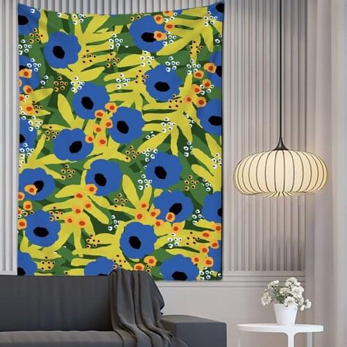Colorful Flower Cake Girl Abstract Vintage Minimalist Tapestry For Home Design Wall Hanging