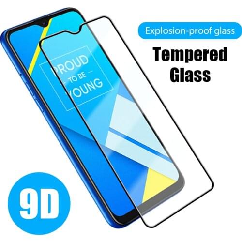 9DFull coverage screen protector glass for realme 7 7i 6 6i Global 6s protective glass for realme c17 c15 c12 c11 c3i c3 c2 c1