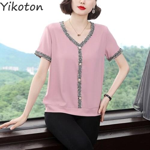 Camiseta Femenina Women Summer Tshirt Solid 2021 New Short Sleeve Casual Baisc Tops Female Slim V-neck Tee Shirt Femme Fashion