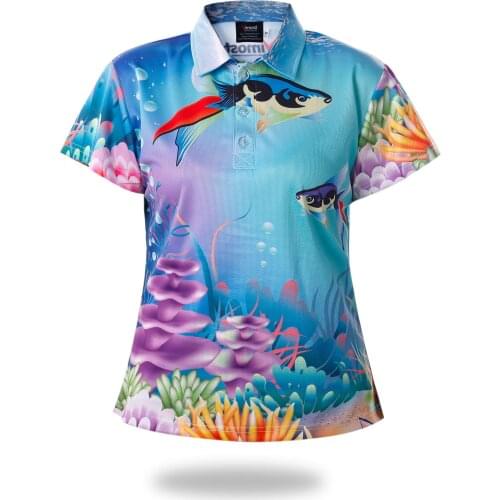 Vimost Sports Design Women Polo Fishing Shirts dry fit summer jersey fashion gift flower women