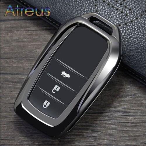 1PC Zinc alloy Car Key Cover Case Shell for Toyota Camry RAV4 Highlander Land Cruiser Prado Accessories 2016 2017 2018 2019 2020