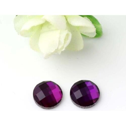 2018 New factory direct sales! violet round flat back glass crystal rhinestones apply to Clothing Decoration and DIY jewelry