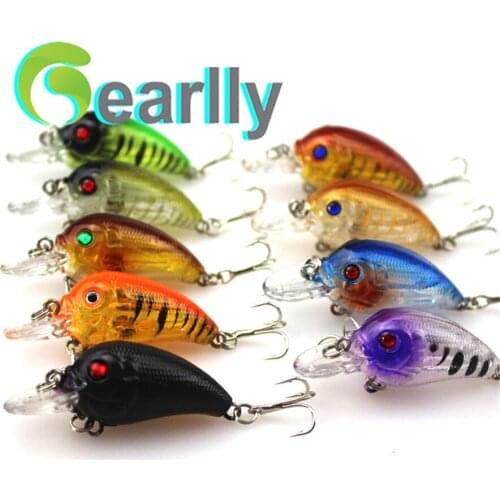 9 PCS/Lot Gearlly CB005 45mm 4.1g Fishing Crank Style Artificial Plastic Topwater Floating Hard Lures fishing lures Fish Bait
