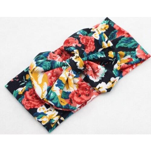 Floral Bows Baby Headband Dot Bowknot Haarband Baby Girl Headbands Cotton Kids Hair Band Girls Hair Accessories