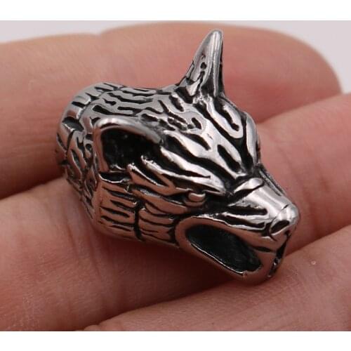 Stainless steel wolf head pendant Viking bracelet and necklace Jewelry accessories