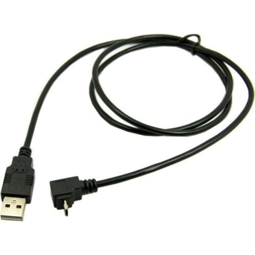 Cablecc 1m Up Angled 90 Degree Micro USB Male to USB Data Charge Cable for Cell Phone & Tablet