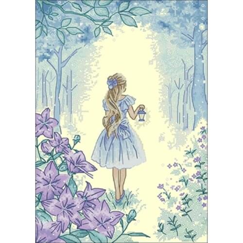 Girl-welcome the miracle patterns Counted Cross Stitch 11CT 14CT 18CT DIYChinese Cross Stitch Kit Embroidery Needlework Sets