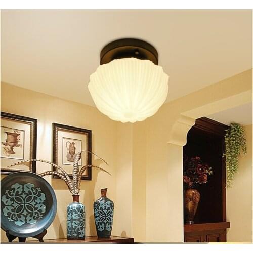 European minimalist mushroom shape white frosted glass ceiling lights E27 LED lamp for bar&balcony&corridor&porch&stairs TM024