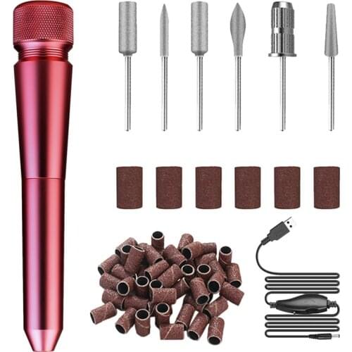 Portable Electric Nail Drill Machine USB Charging Nail Pedicure Machine Professional Nail Polishing Machine